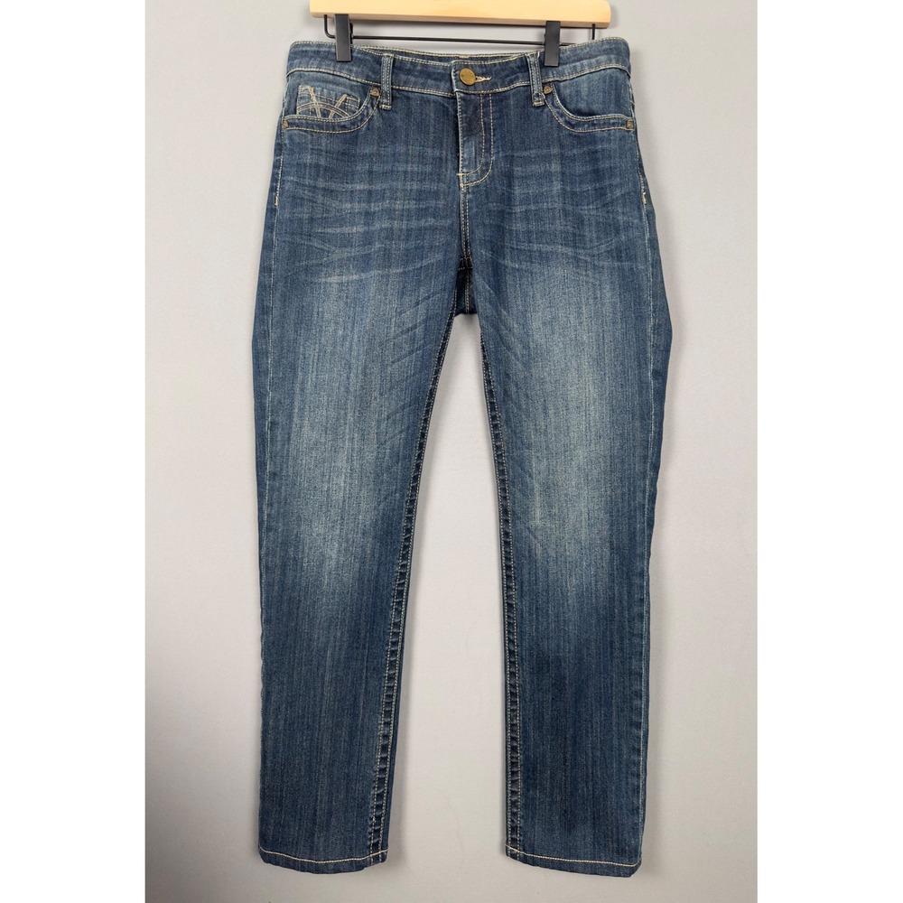 Kut from the Kloth Stevie Straight Leg Jeans Blue Medium Wash Size 8